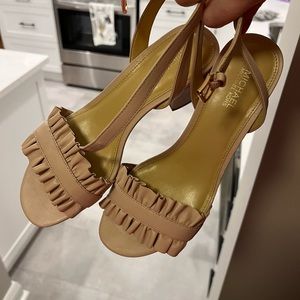 Michael Kors pale pink leather sandals. Excellent used condition. Like new.